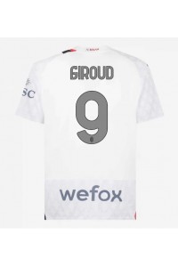 AC Milan Olivier Giroud #9 Jalkapallovaatteet Vieraspaita 2023-24 Lyhythihainen